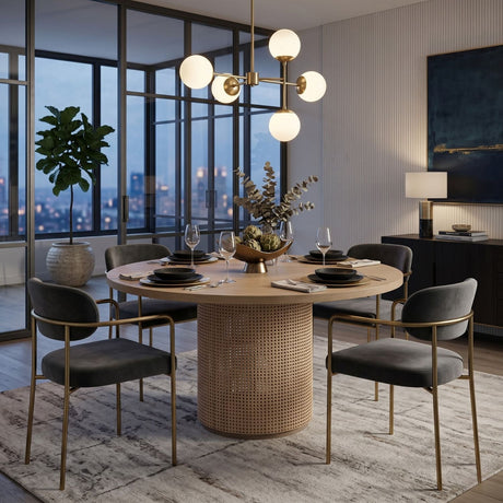 Modern European furniture - Natural Oak Round Dining Table - www.oroa.com