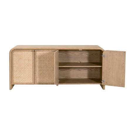 Modern European furniture - Oak Framed Cane 4-Door Sideboard - www.oroa.com