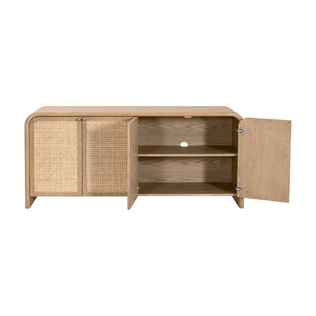 Modern European furniture - Oak Framed Cane 4-Door Sideboard - www.oroa.com