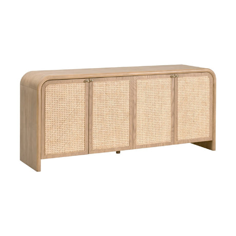 Modern European furniture - Oak Framed Cane 4-Door Sideboard - www.oroa.com