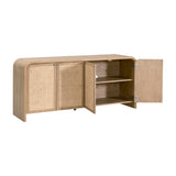 Modern European furniture - Oak Framed Cane 4-Door Sideboard - www.oroa.com