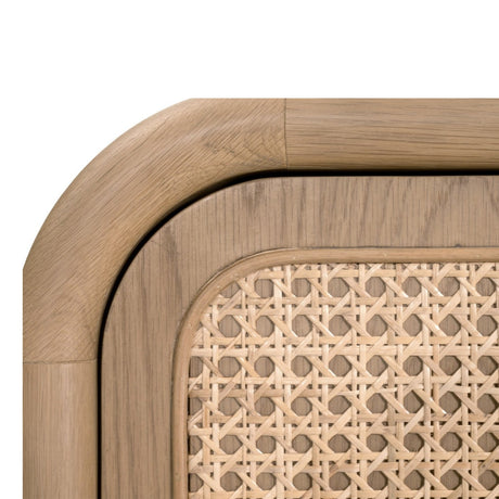 Modern European furniture - Oak Framed Cane 4-Door Sideboard - www.oroa.com