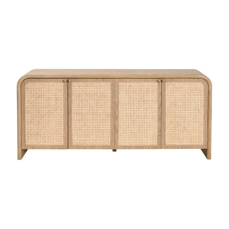 Modern European furniture - Oak Framed Cane 4-Door Sideboard - www.oroa.com