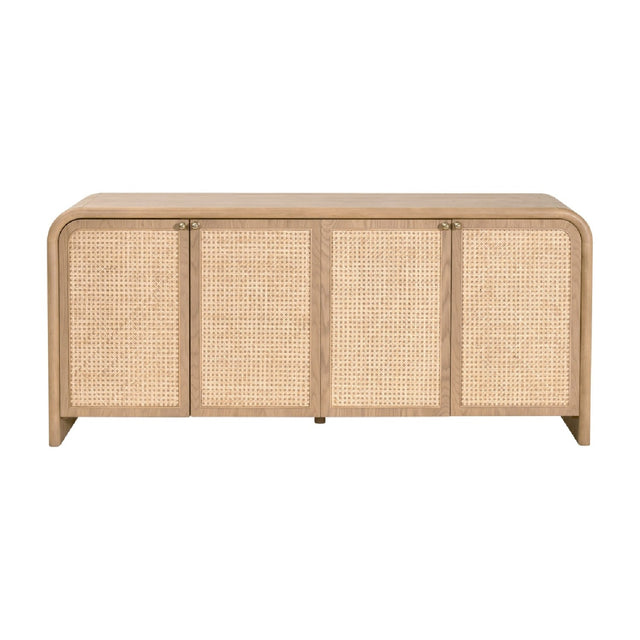 Modern European furniture - Oak Framed Cane 4-Door Sideboard - www.oroa.com