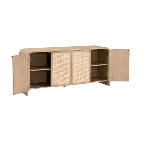 Modern European furniture - Oak Framed Cane 4-Door Sideboard - www.oroa.com