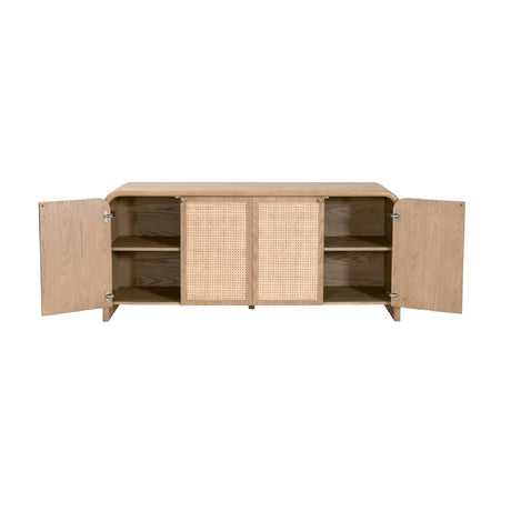 Modern European furniture - Oak Framed Cane 4-Door Sideboard - www.oroa.com