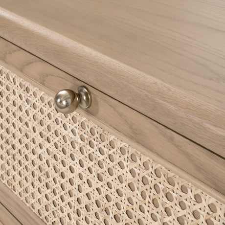 Modern European furniture - Oak Framed Cane 6-Drawer Dresser - www.oroa.com