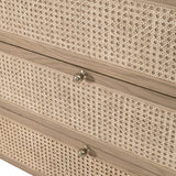 Modern European furniture - Oak Framed Cane 6-Drawer Dresser - www.oroa.com