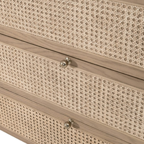 Modern European furniture - Oak Framed Cane 6-Drawer Dresser - www.oroa.com