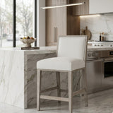 Solid Wood Framed Counter Stools (2) | Living Essentials Martin