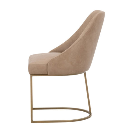 Modern European furniture - Brown Vegan Leather Dining Chairs (2) - www.oroa.com