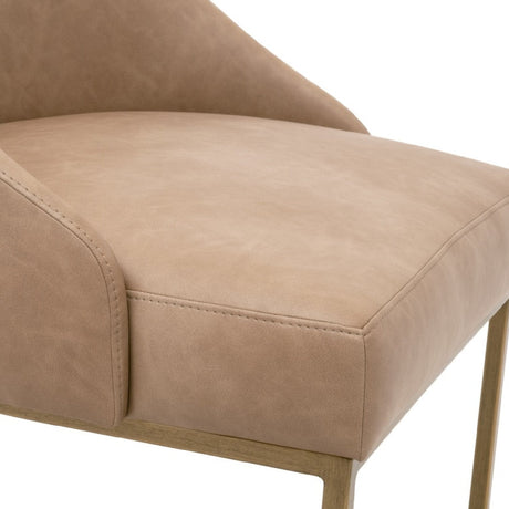 Modern European furniture - Brown Vegan Leather Dining Chairs (2) - www.oroa.com