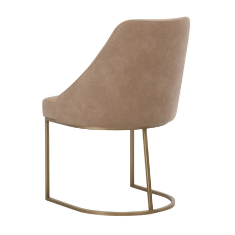 Modern European furniture - Brown Vegan Leather Dining Chairs (2) - www.oroa.com