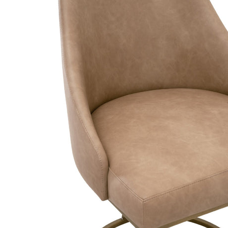 Modern European furniture - Brown Vegan Leather Dining Chairs (2) - www.oroa.com