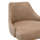 Modern European furniture - Brown Vegan Leather Counter Stools (2) - www.oroa.com