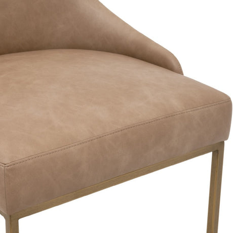 Modern European furniture - Brown Vegan Leather Counter Stools (2) - www.oroa.com