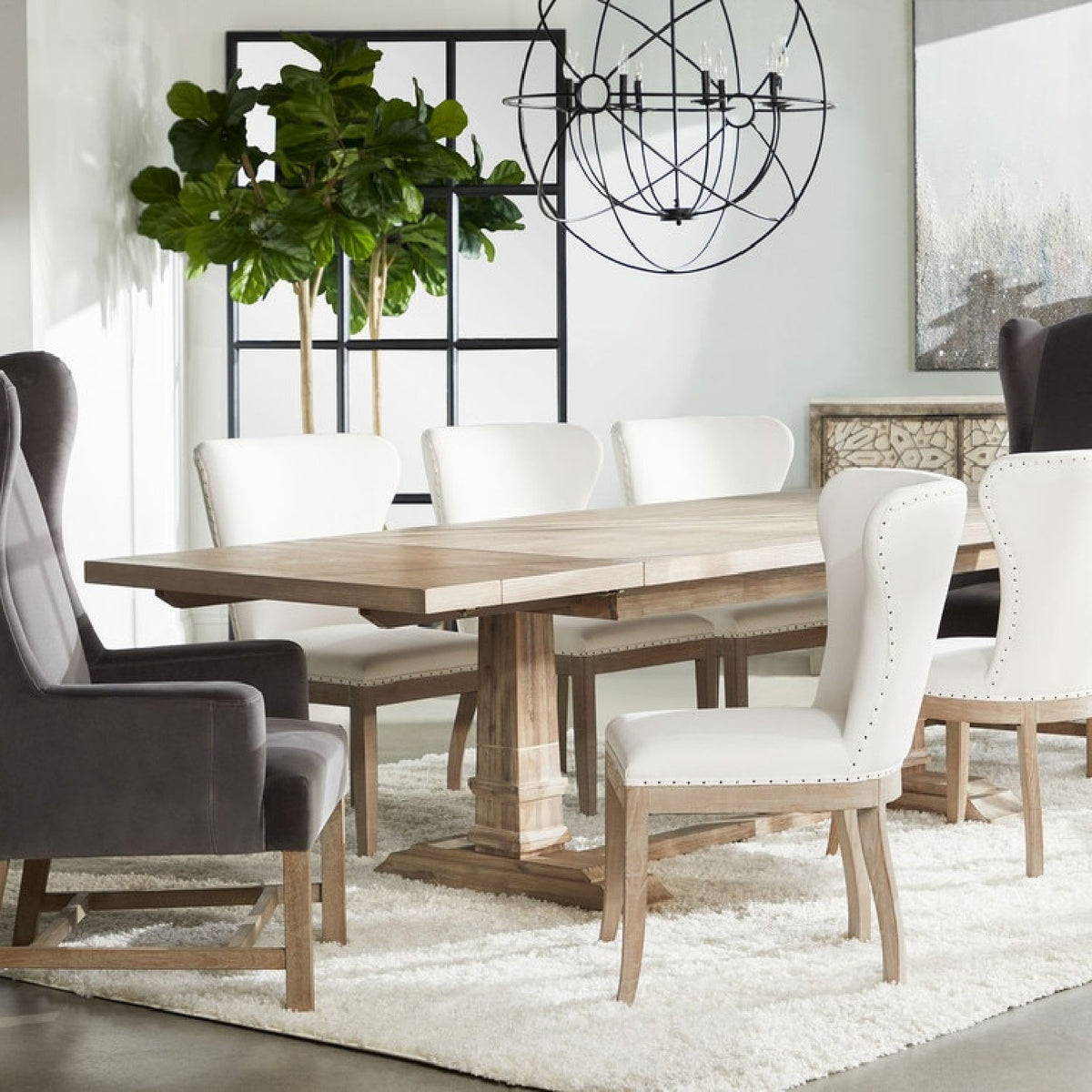 Modern European furniture - Acacia Extendable Dining Table - www.oroa.com