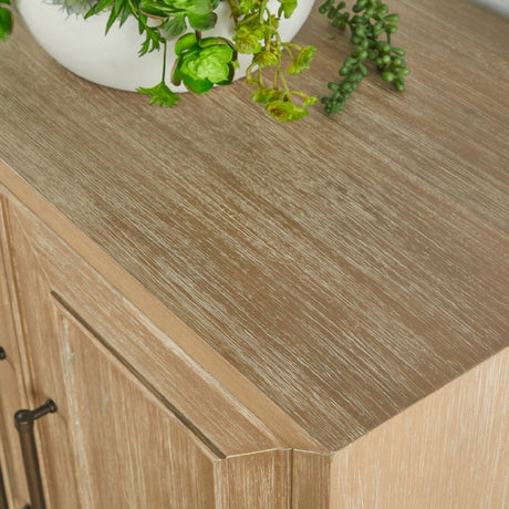 Modern European furniture - 4-Door Acacia Media Sideboard - www.oroa.com