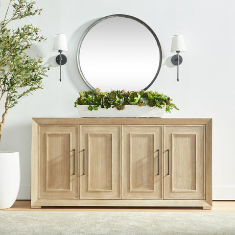 Modern European furniture - 4-Door Acacia Media Sideboard - www.oroa.com