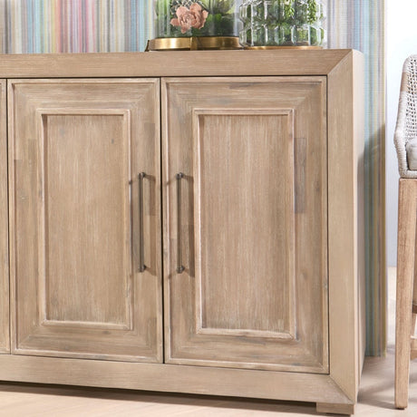 Modern European furniture - 4-Door Acacia Media Sideboard - www.oroa.com