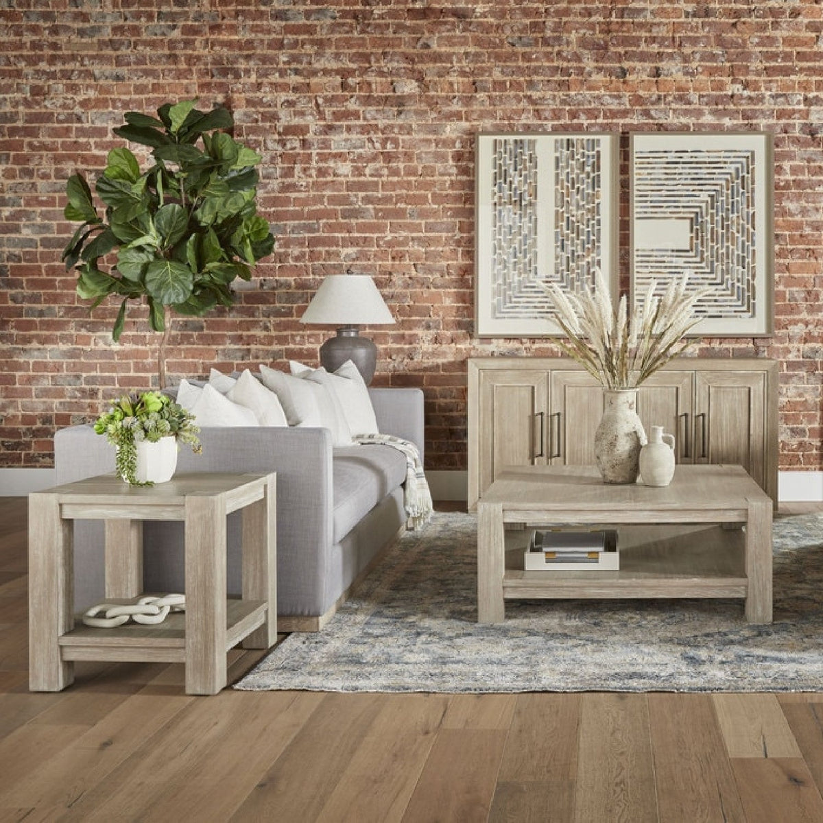Modern European furniture - 4-Door Acacia Media Sideboard - www.oroa.com