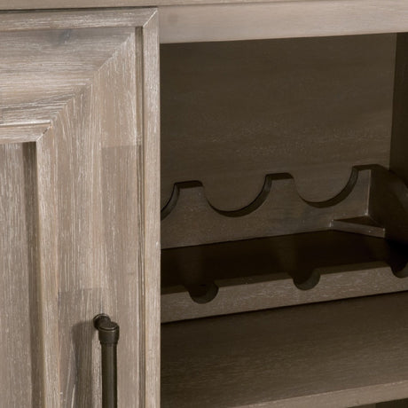 Modern European furniture - 4-Door Acacia Media Sideboard - www.oroa.com