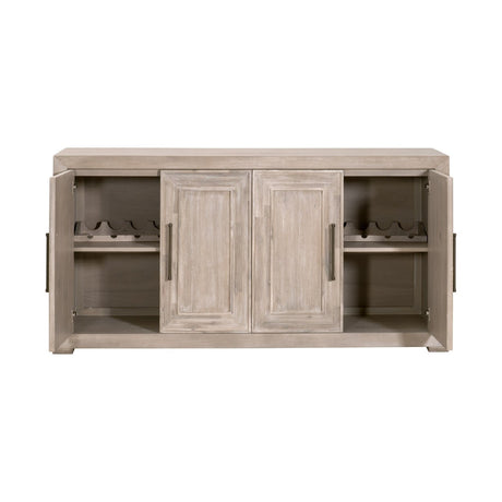 Modern European furniture - 4-Door Acacia Media Sideboard - www.oroa.com