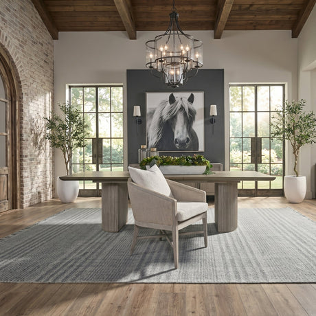 Modern European furniture - Gray Acacia Extendable Dining Table - www.oroa.com