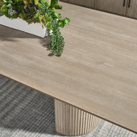 Modern European furniture - Gray Acacia Extendable Dining Table - www.oroa.com