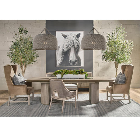 Modern European furniture - Gray Acacia Extendable Dining Table - www.oroa.com