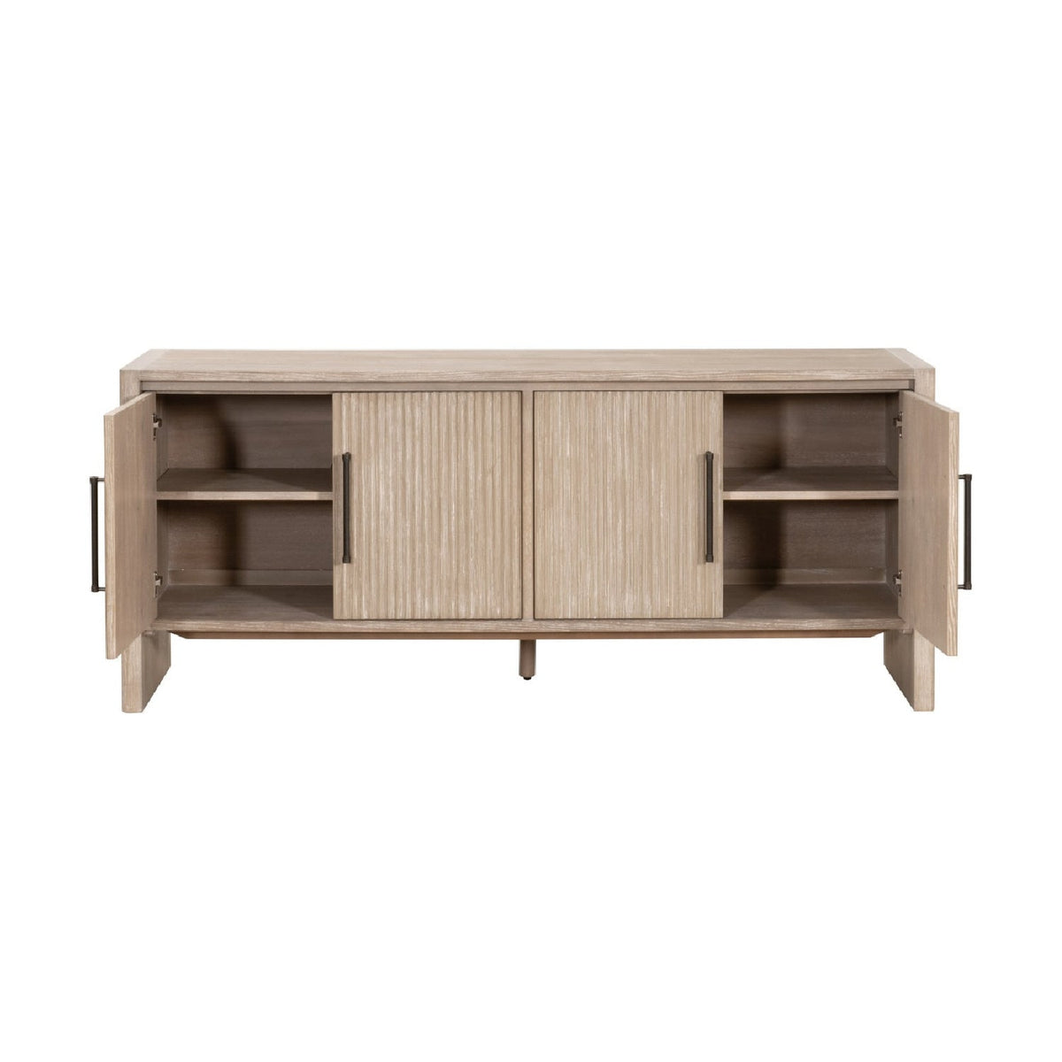 Modern European furniture - Gray Acacia 4-Door Media Sideboard - www.oroa.com