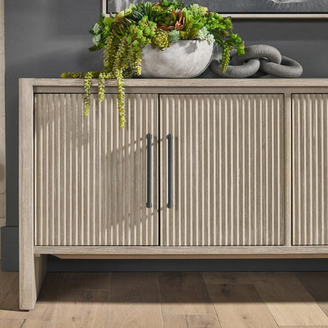 Modern European furniture - Gray Acacia 4-Door Media Sideboard - www.oroa.com