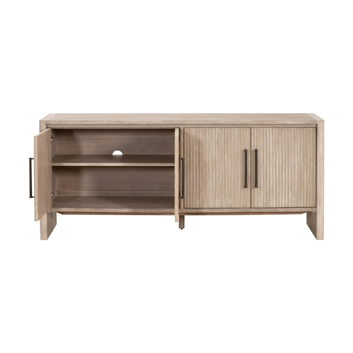 Modern European furniture - Gray Acacia 4-Door Media Sideboard - www.oroa.com