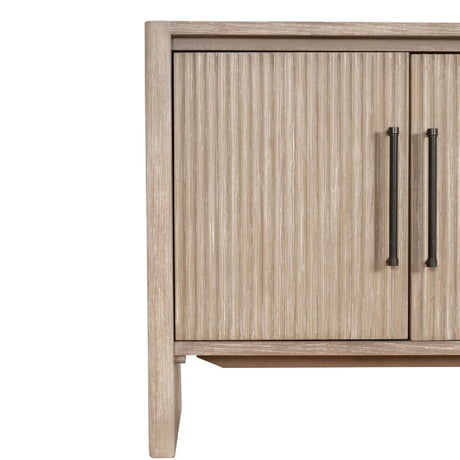 Modern European furniture - Gray Acacia 4-Door Media Sideboard - www.oroa.com