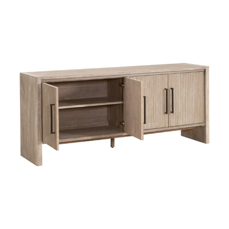 Modern European furniture - Gray Acacia 4-Door Media Sideboard - www.oroa.com