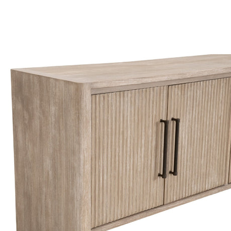 Modern European furniture - Gray Acacia 4-Door Media Sideboard - www.oroa.com