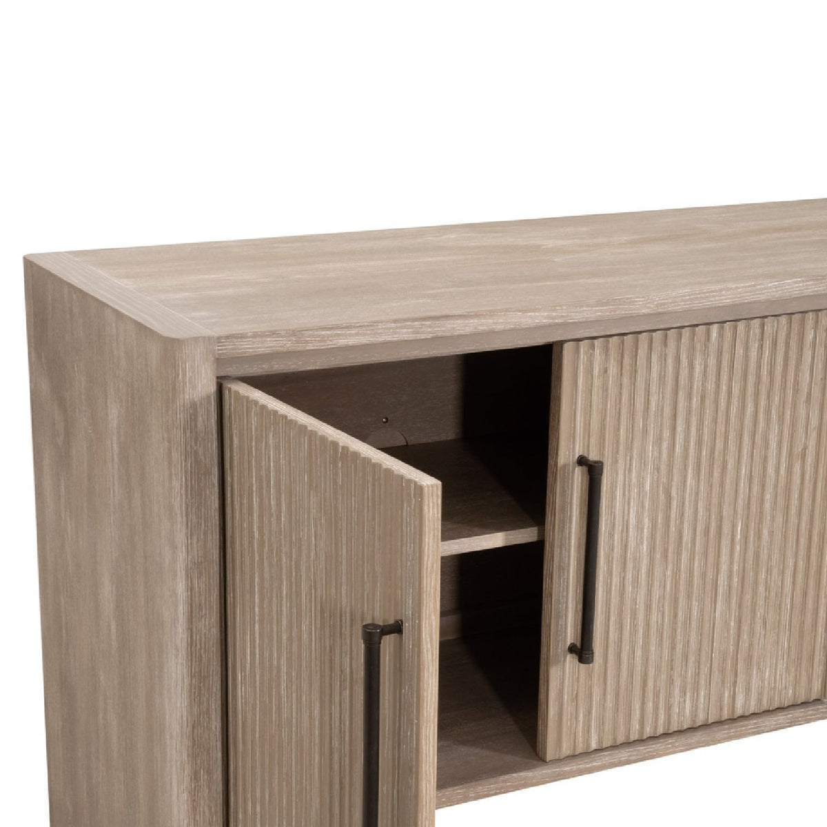 Modern European furniture - Gray Acacia 4-Door Media Sideboard - www.oroa.com