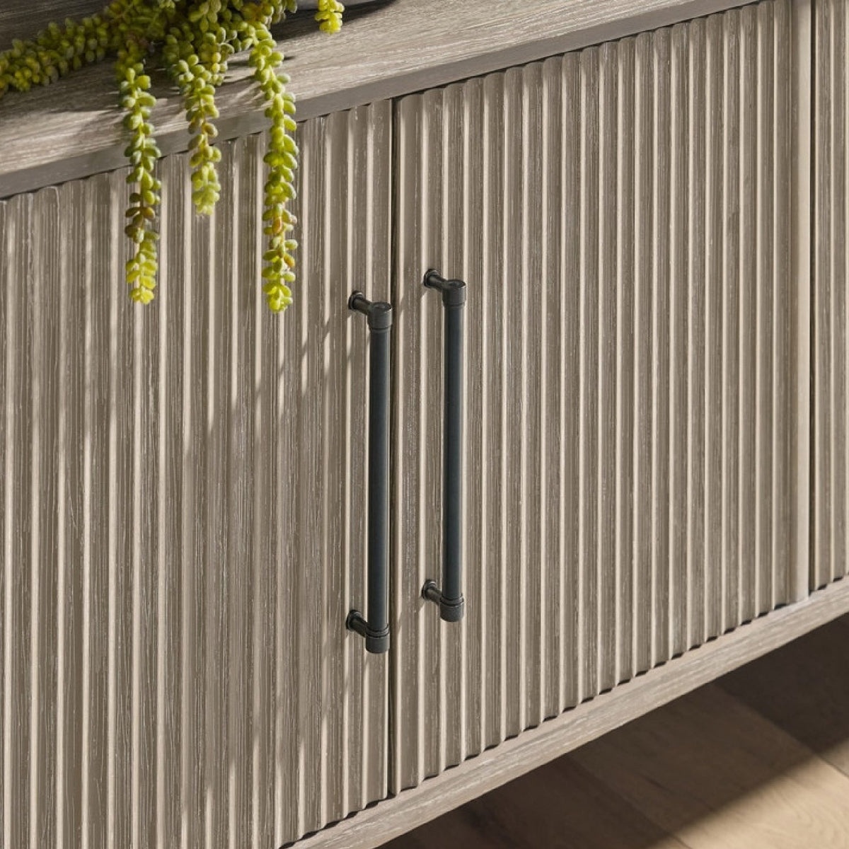 Modern European furniture - Gray Acacia 4-Door Media Sideboard - www.oroa.com