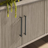Modern European furniture - Gray Acacia 4-Door Media Sideboard - www.oroa.com