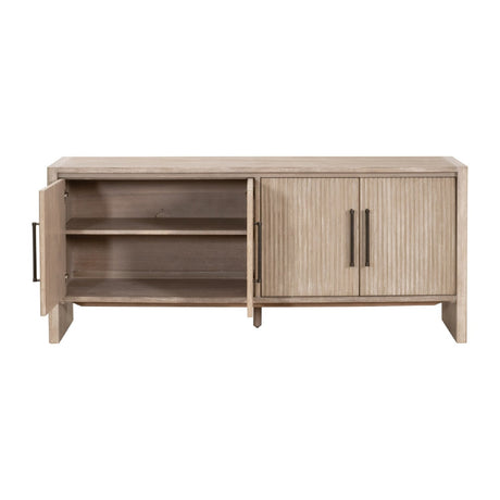 Modern European furniture - Gray Acacia 4-Door Media Sideboard - www.oroa.com