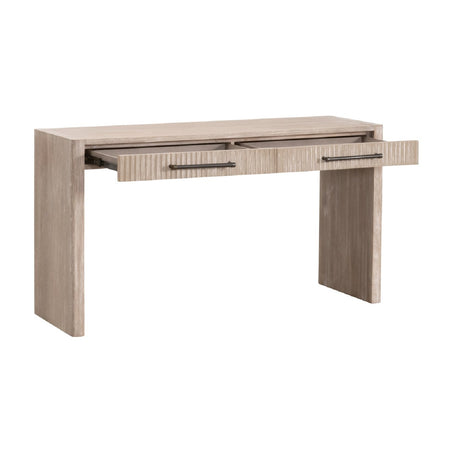 Modern European furniture - Gray Acacia 2-Drawer Console Table - www.oroa.com