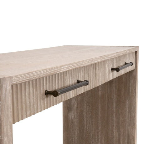 Modern European furniture - Gray Acacia 2-Drawer Console Table - www.oroa.com