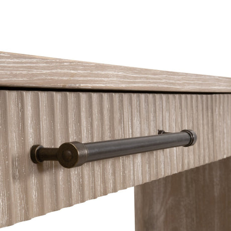Modern European furniture - Gray Acacia 2-Drawer Console Table - www.oroa.com