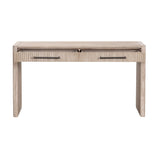 Modern European furniture - Gray Acacia 2-Drawer Console Table - www.oroa.com