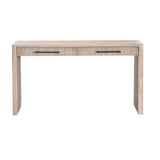 Modern European furniture - Gray Acacia 2-Drawer Console Table - www.oroa.com