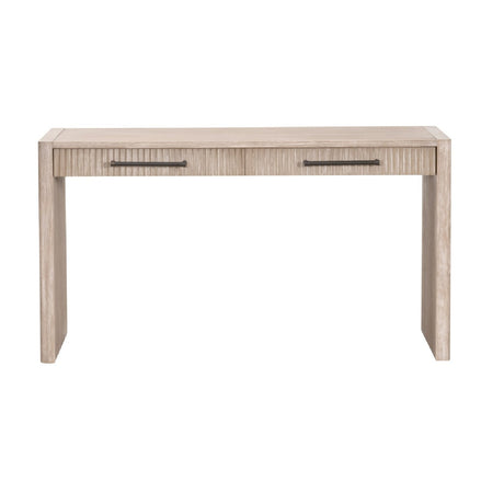 Modern European furniture - Gray Acacia 2-Drawer Console Table - www.oroa.com