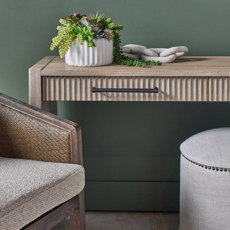 Modern European furniture - Gray Acacia 2-Drawer Console Table - www.oroa.com