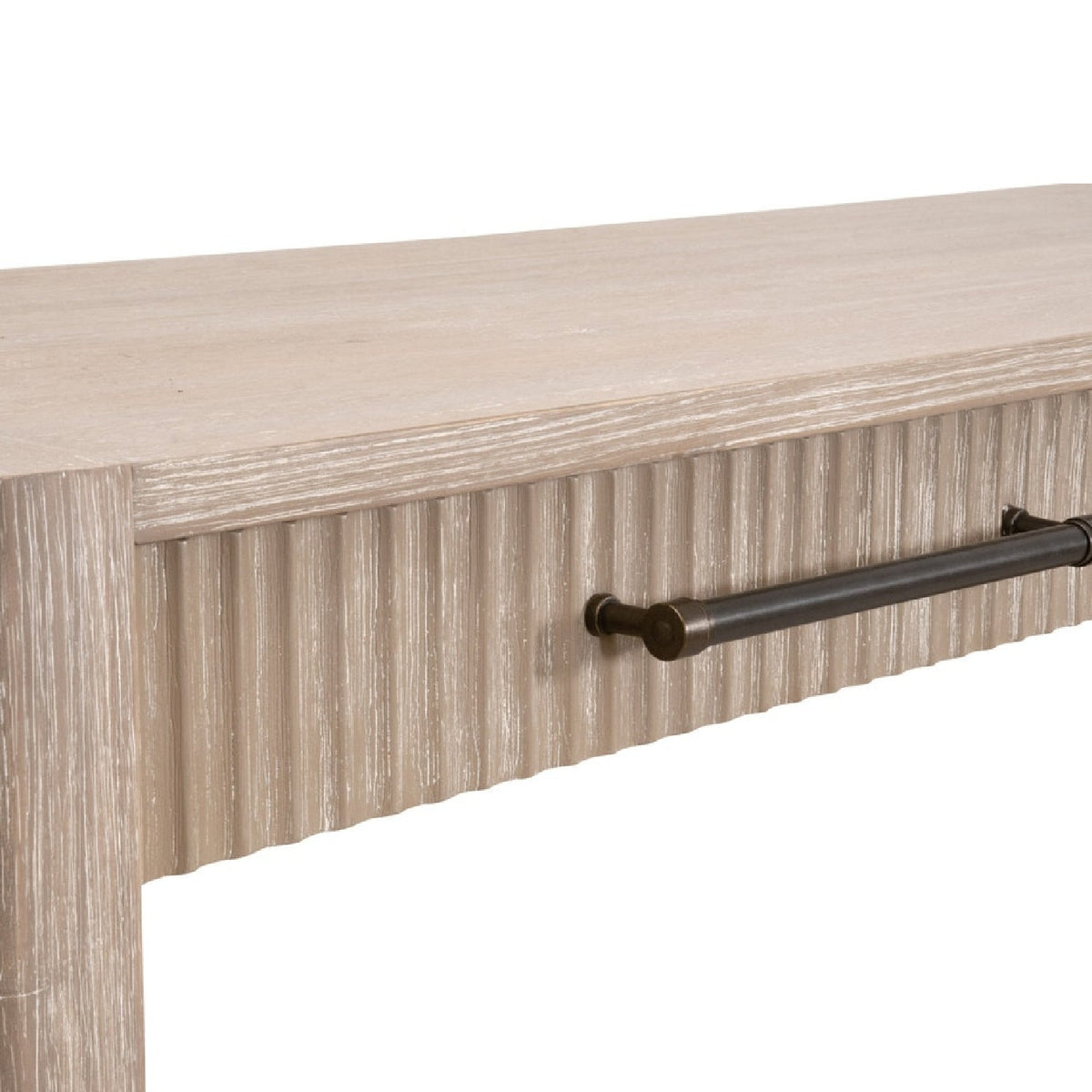 Modern European furniture - Gray Acacia 2-Drawer Console Table - www.oroa.com