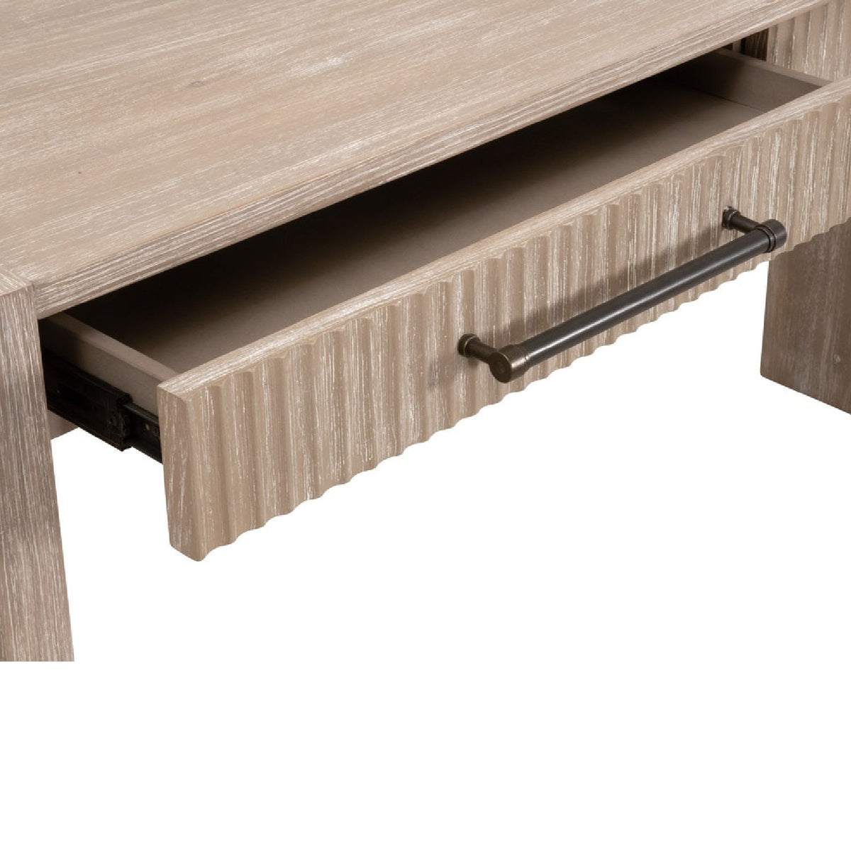 Modern European furniture - Gray Acacia 2-Drawer Console Table - www.oroa.com