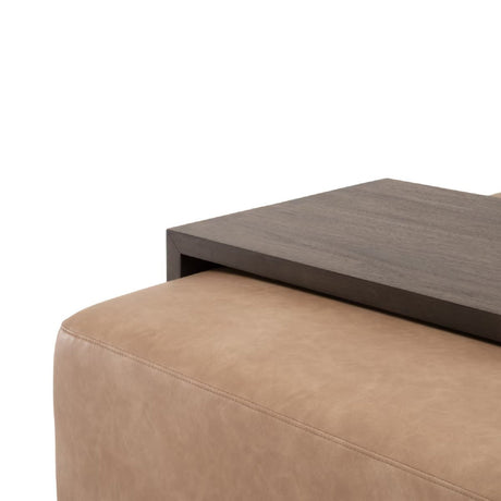 Acacia Upholstered Coffee Table | Living Essentials Dovetail